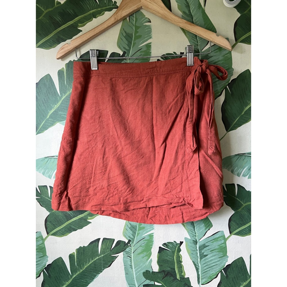 Abercrombie & Fitch Wrap Skirt Women 6 Rust Burnt Orange